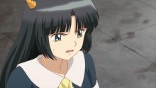 境界のRINNE ep 39 Kyoukai no RINNE 39 SPOILER Summary/Synopsis: Rokumon helps an old cat move her belongings into the room next to his and Rinne's. Meanwhile at school, Renge is acting contrite, so Rinne is willing to give her a pass. After school, Tsubasa and Sakura go to Rinne's room, wondering if Rinne is doing the right thing. Rokumon comes in with tea, which causes the trio to be enslaved to Renge. She makes Tsubasa clean her place while Rinne is sent to gather souls. Sakura is attached to the Fake American Damashirei that looks like Marylin Monroe. Sakura gets lots of male admirers, but because Rokumon made weak tea out of habit, the effects of the tea wear off and Renge is foiled. Renge provides free Protective Straps as a sign of going right. As such, there's no supernatural activity, which means Rinne and Rokumon aren't getting paid and are really hungry. The straps were made from almost expired materials, so when they expire, spirits return in droves. Sakura realizes it is the straps, so she has Miho and Rika spread the rumor of the straps being cursed. She gathers them all and takes them to Rinne's room. Renge thinks she's won, but because Rinne is so poor, the straps absorb the poor aura and repel all the spirits, again foiling Renge. Thoughts/Review: Although I had some laughs in this episode, Renge has quickly become a one trick wonder horse, which is unfortunate. The funniest part of the episode came from Renge making Tsubasa and Rinne her slaves. I laughed at how they got such enjoyment over being able to punch each other. However, she then forces them to hug which made things even funnier. I also found it amusing seeing Sakura act like an idol. The second story had some amusing moments, mostly dealing with Rinne's extreme poverty being such that it foiled Renge's plans. Still, as I said, Renge has become a one dimensional character. It seems her only goal is to try to get back and Rinne, Sakura, and Tsubasa. That's boring and makes Renge of limited future use unless she grows beyond that. In the end, while I may not have much to write about the episode, I did get some laughs and enjoyed it for what it is.