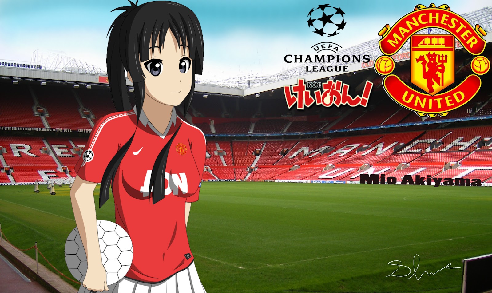 K-On's Mio-chan is a Manchester United Football (Soccer) Fan