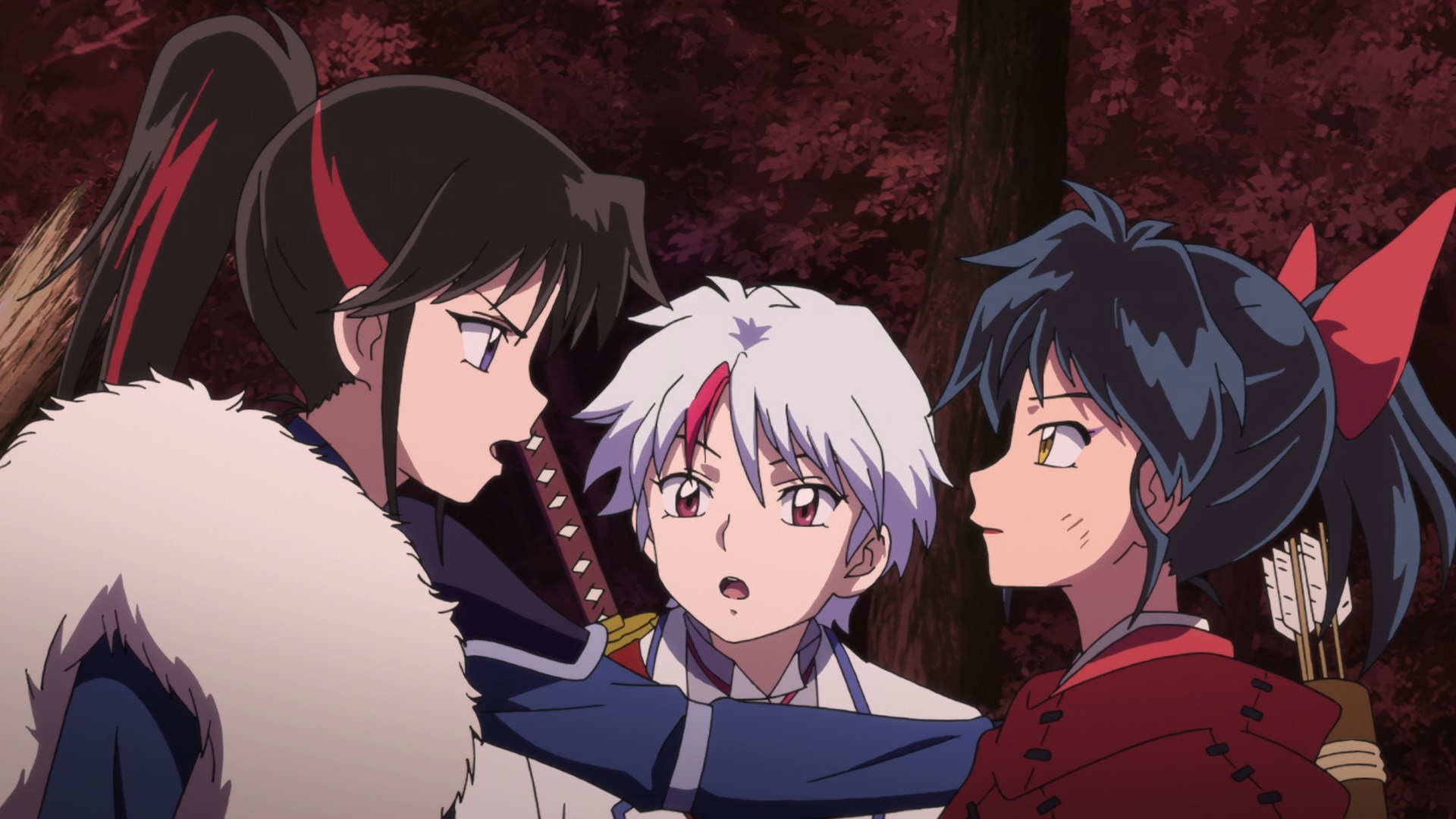 inuyasha, sesshoumaru, moroha, kirara, higurashi towa, and 6 more (inuyasha  and 1 more)